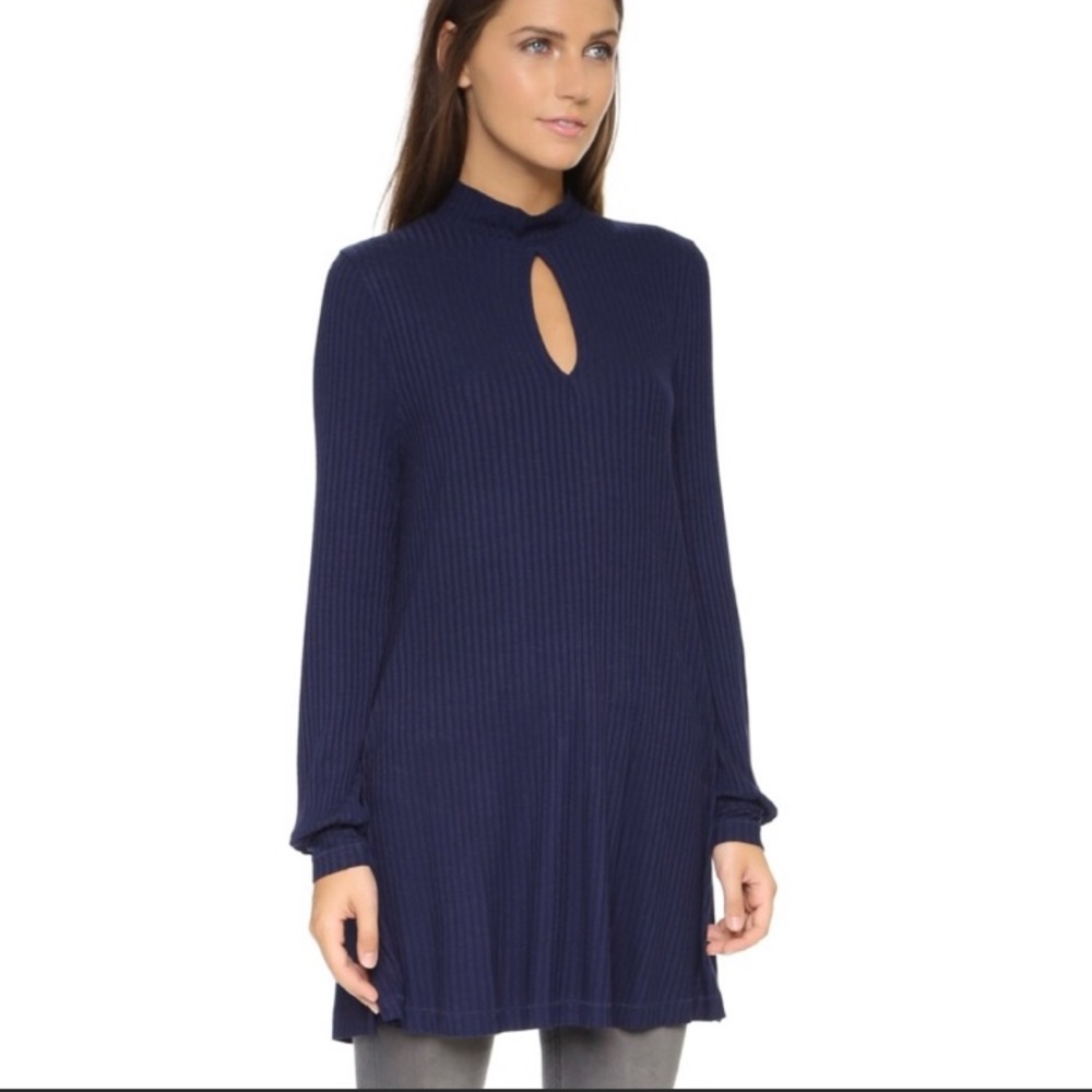 Free people XS navy blue tunic top